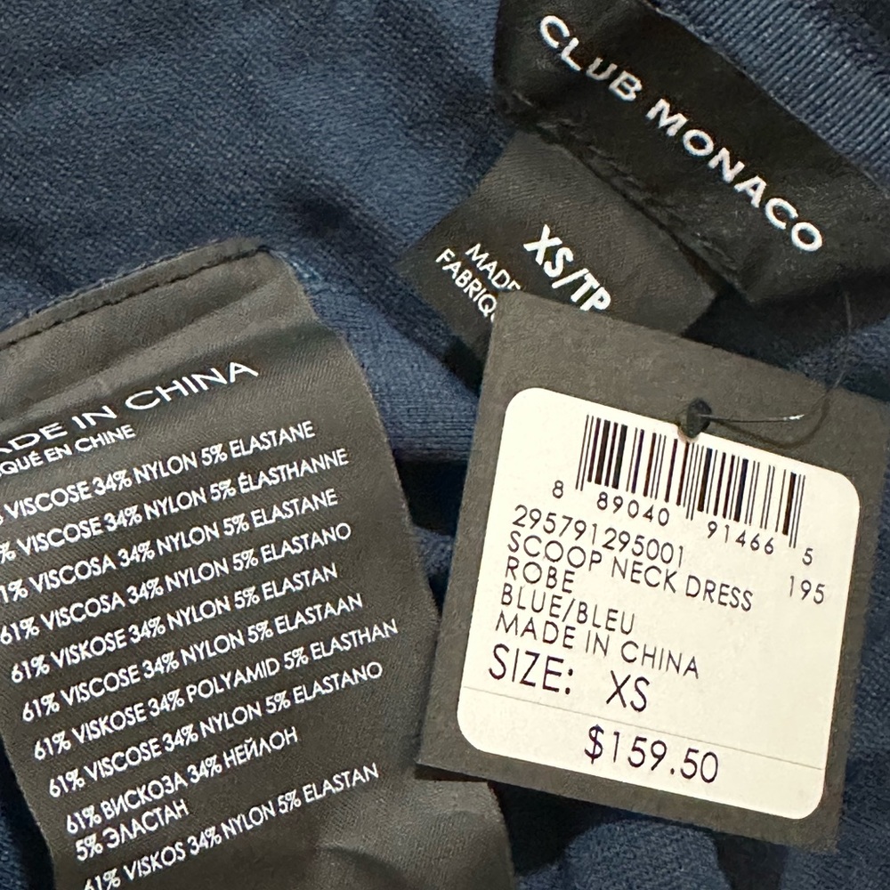 Club Monaco Navy Midi Dress - Picture 2 of 6